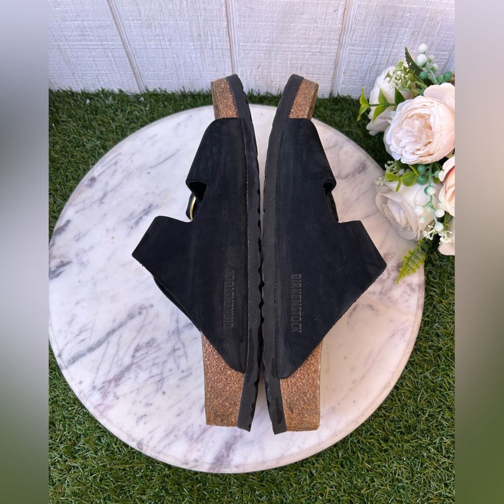 BIRKENSTOCK Arizona Big Buckle Nubuk Leather
Color: Black women Sz 40 US 9-95 - Picture 15 of 16